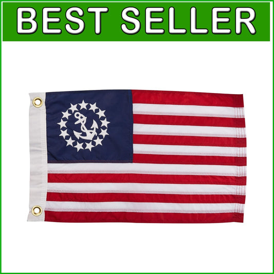 All-Weather 24x36 Inch Yacht Ensign Flag - Embroidered Stars and Stripes