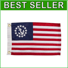 Load image into Gallery viewer, All-Weather 24x36 Inch Yacht Ensign Flag - Embroidered Stars and Stripes