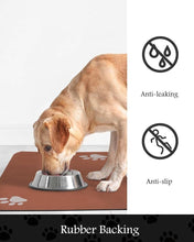 Load image into Gallery viewer, Super Absorbent Dog Feeding Mat - Quick-Dry &amp; Non-Slip Design in Pink Orange