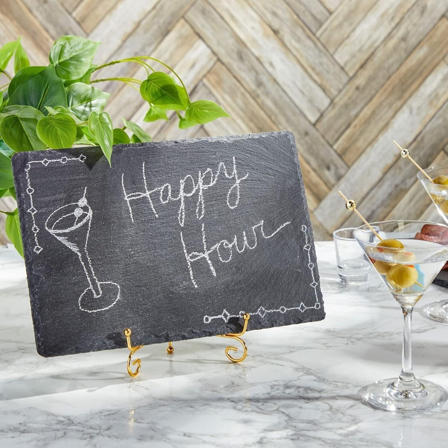 Durable Mini Slate Serving Boards - Set of 6 with Chalk for Personalized Appeal