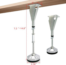 Load image into Gallery viewer, 4 Adjustable Metal Bed Support Legs with Anti-Slip Base - Easy Install Hardware