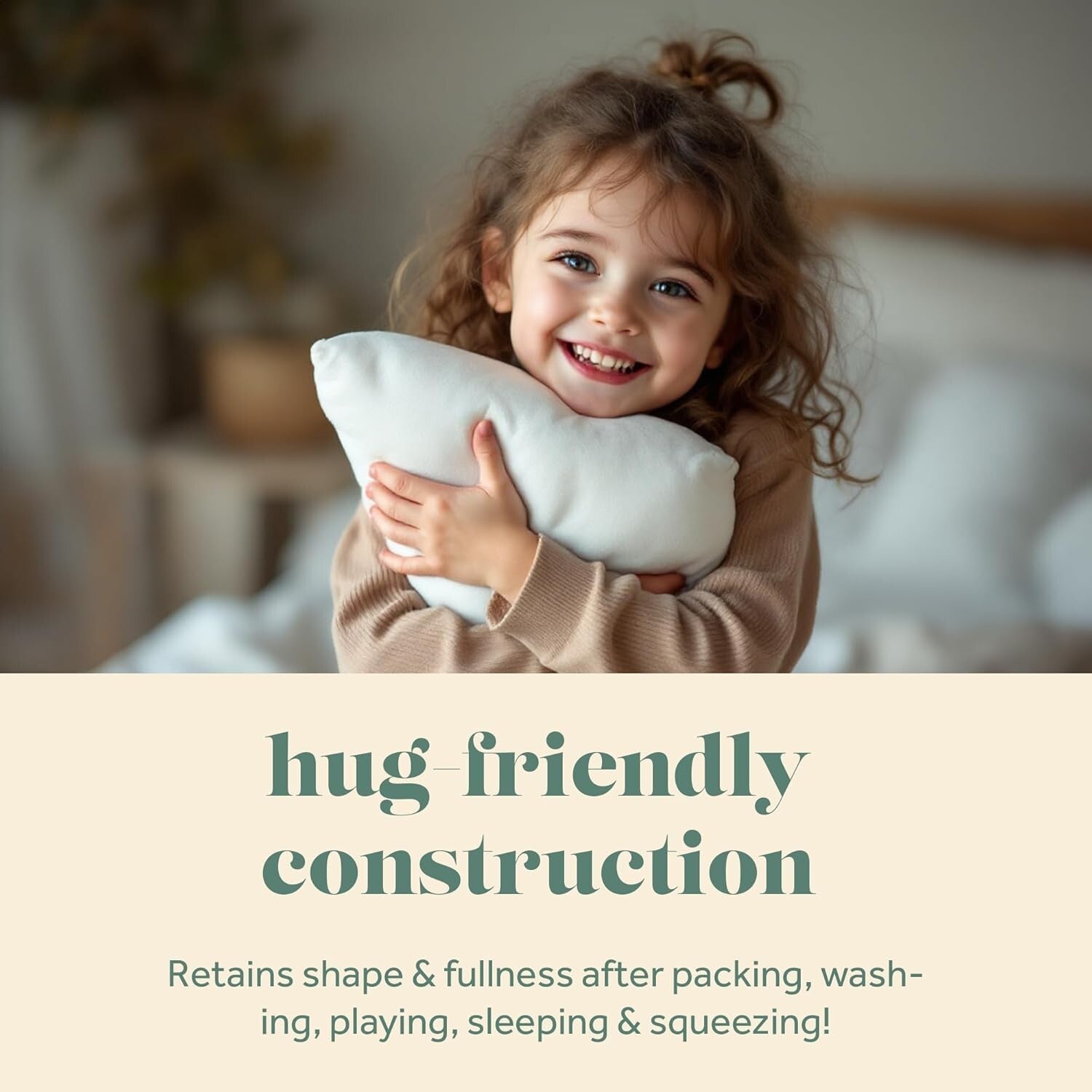 Ergonomic Toddler Pillow - 800 Fill Power Goose Down, 13x18 Inches, **Hypoall...