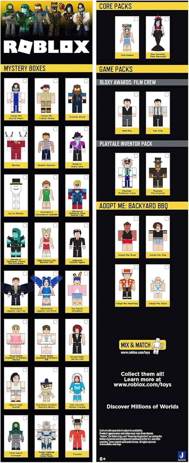 Celebrity Collection Series 7 Mystery Figure 6-Pack with Exclusive Virtual Codes