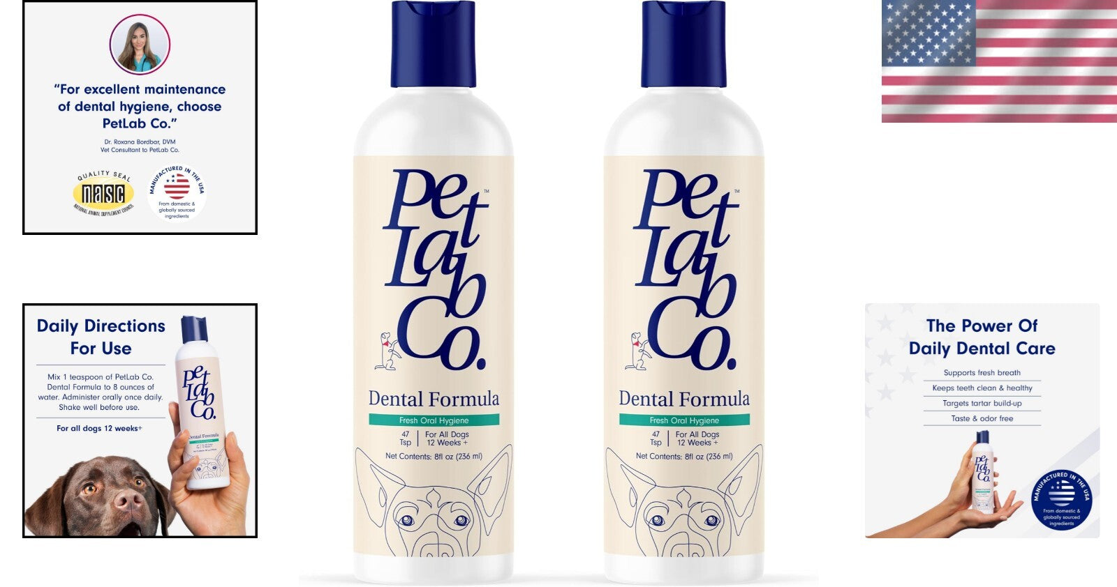 2-Pack Dog Dental Formula - Fresh Breath & Tartar Control Water Additive