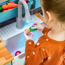 Load image into Gallery viewer, Wooden Farm to Table Play Kitchen with Lights &amp; Sounds - 17 Accessories Included