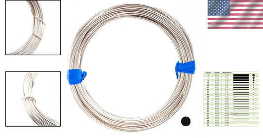 Versatile 5FT Half Hard 16 Gauge Sterling Silver Round Wire for Jewelry Making