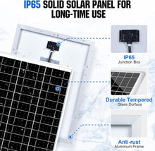 Load image into Gallery viewer, 25 Watts 12V Off Grid Solar Panel Kit with Adjustable Mount &amp; Charge Controller