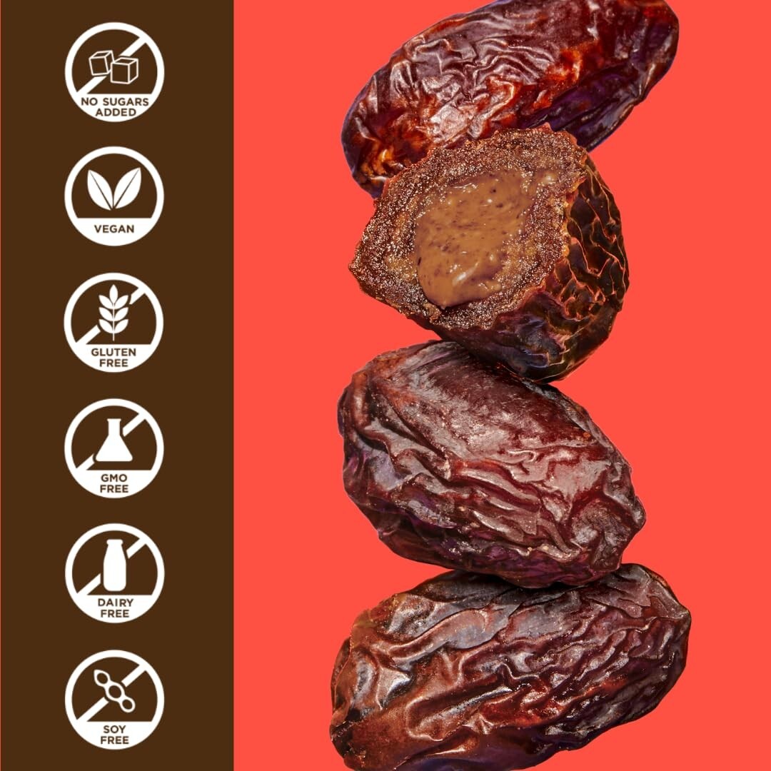 All-Natural Peanut Butter Chocolate Filled Dates – Organic, Gluten-Free, Vegan