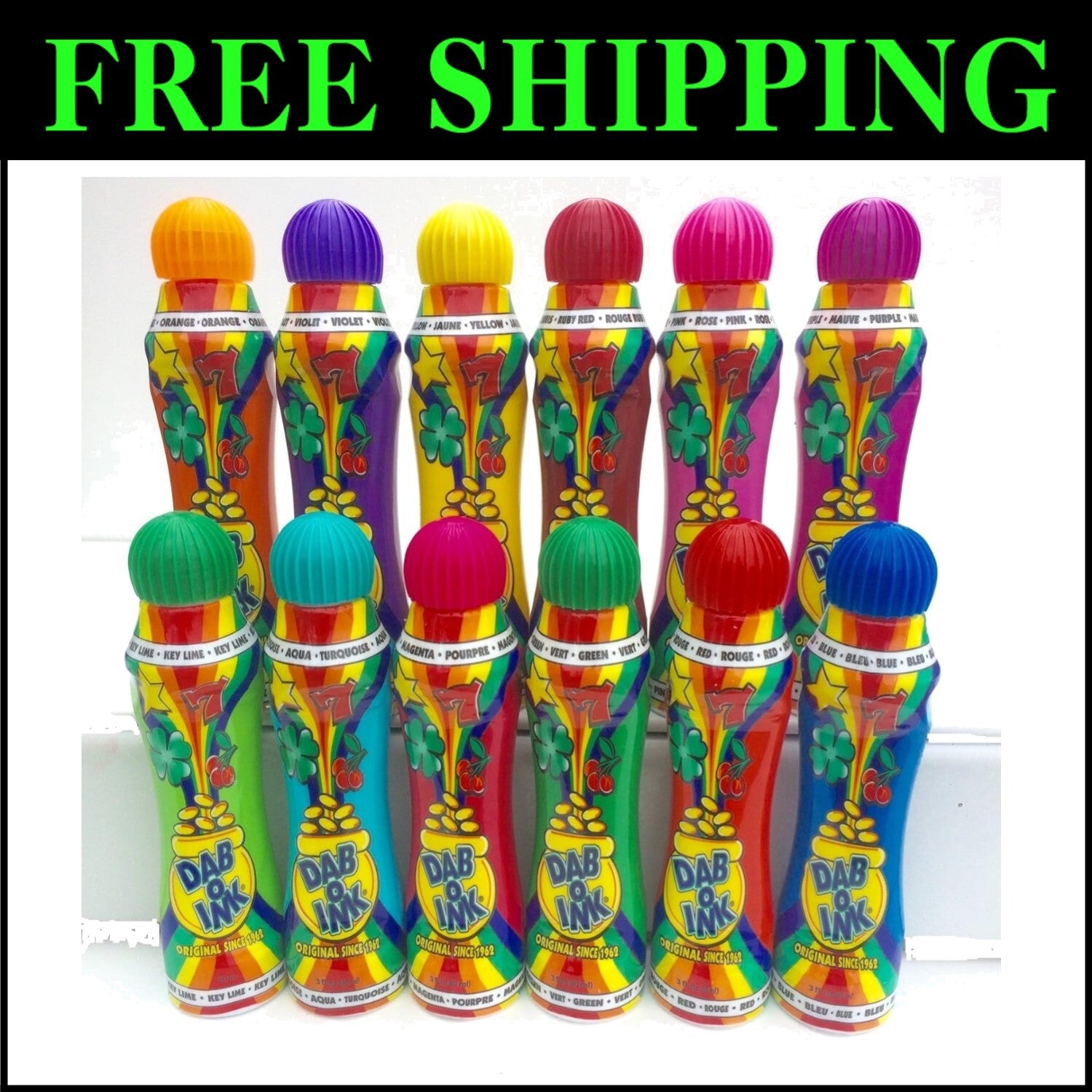 Bulk Set of 48 American-Made 3 Oz Bingo Daubers – High Quality & Durable