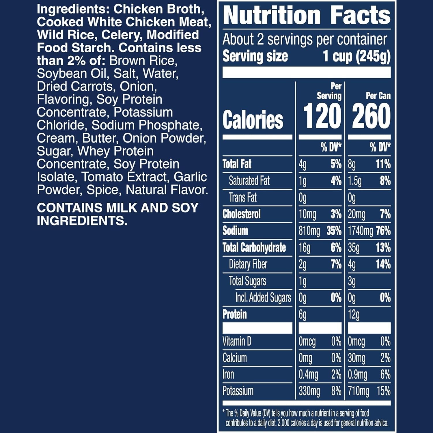 Rich & Hearty Gluten-Free Soup: Creamy Chicken Wild Rice, 12 Cans 18.5 oz