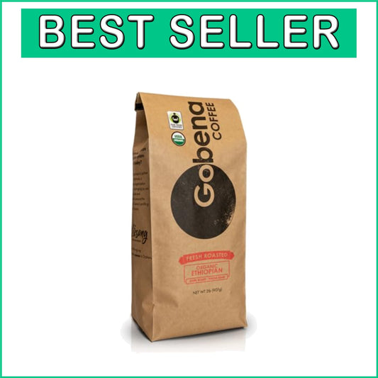Fair Trade Organic Ethiopian Yirgacheffe Whole Bean Dark Roast Coffee, 32 oz
