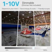 Load image into Gallery viewer, IP65 Rated 150W UFO LED High Bay Light - 1-10V Dimmable Indoor Lighting Solution