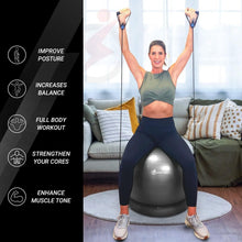 Load image into Gallery viewer, Versatile Fitness Ball Chair – 65 cm Stability Ball for Home Gym &amp; Office Use