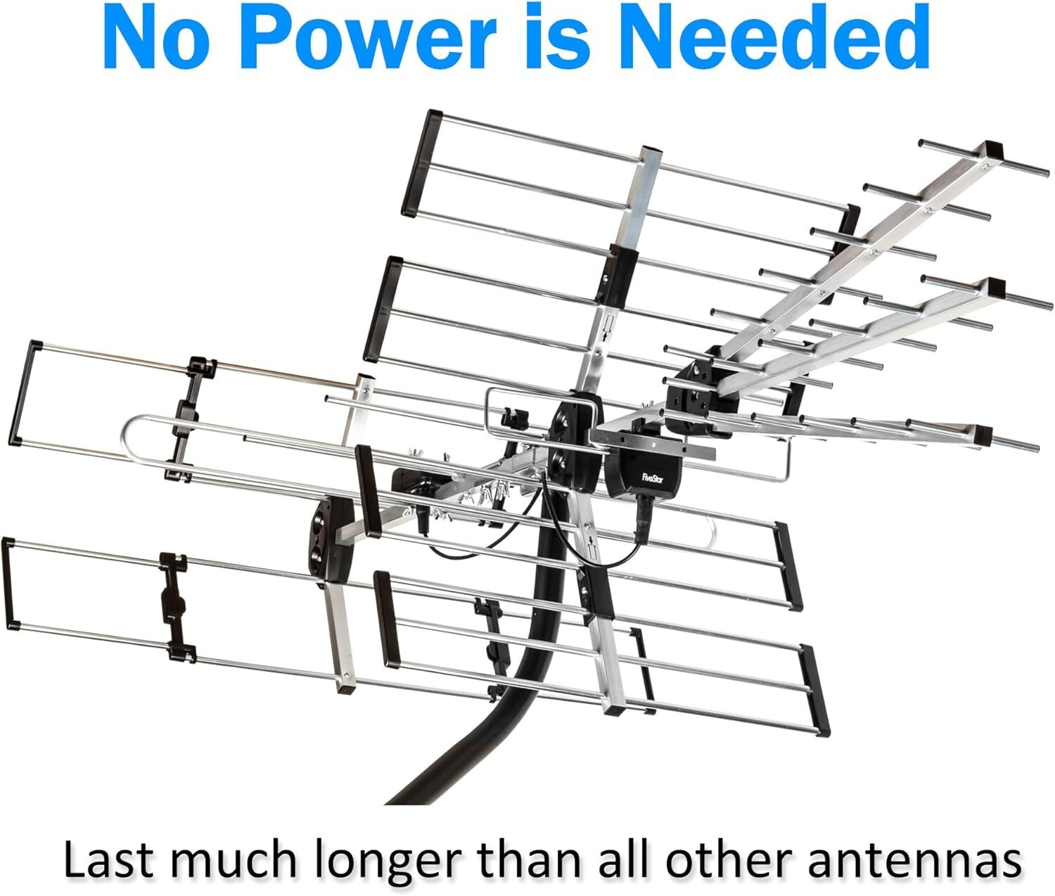 Directional HDTV Antenna with 21" Mounting Pole - 4K & ATSC 3.0 Support