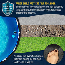 Load image into Gallery viewer, Heavy Duty 21-Foot Round Pool Pad with Warranty – Premium Protection for Liners
