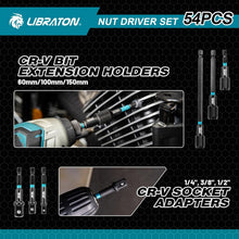 Load image into Gallery viewer, Comprehensive 54PCS Magnetic Nut Driver Set with Impact Drill Bits &amp; Storage Box