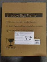 Load image into Gallery viewer, Lockable Memorabilia Shadow Box 13x16 with Hinged Glass Door - Carbonized Black