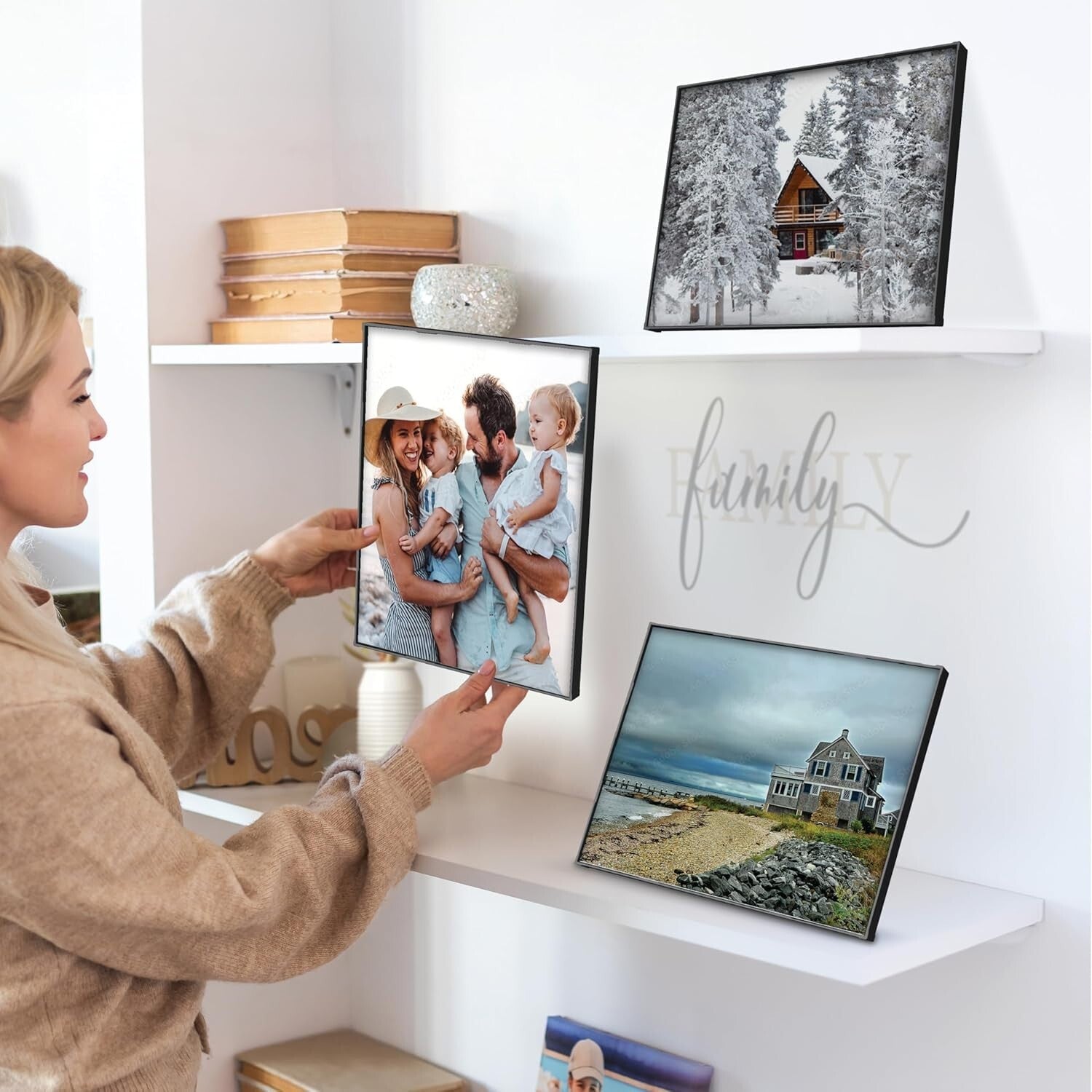 Versatile 8x10 Picture Frames Set of 6 - Display Portrait or Landscape Photos
