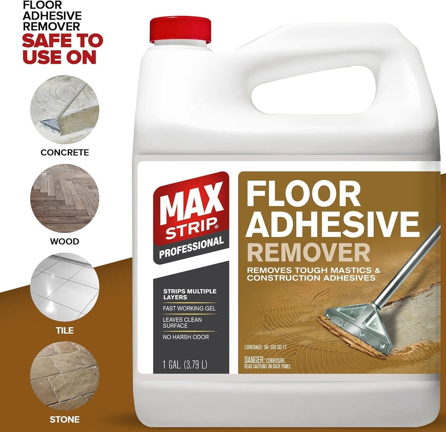 Fast Working 1 Gallon Floor Adhesive Remover Gel - Non-Toxic and Citrus Scented