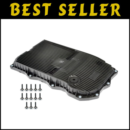 Durable Transmission Fluid Pan with Drain Plug, Gasket & Bolts for Select Models
