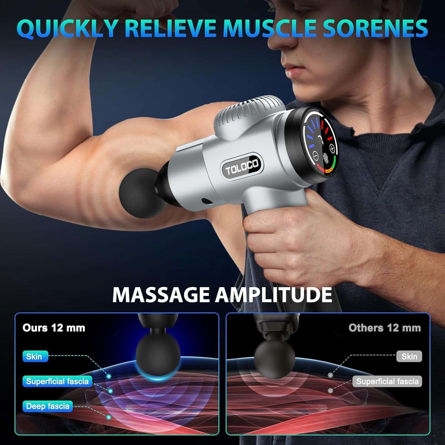 Ergonomic Massage Gun for Whole Body Relief - Ideal Gifts for Any Occasion