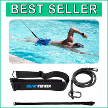 Load image into Gallery viewer, Adjustable Swimming Resistance Belt Pack for Lap Training - Durable &amp; Portable