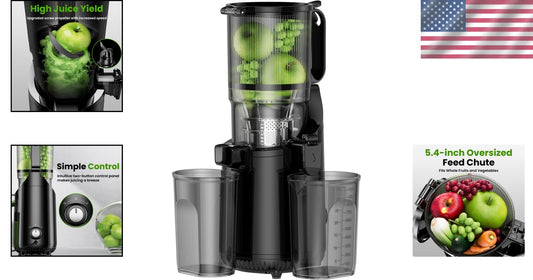 Easy Clean Cold Press Juicer with High Yield Functionality and Safety Features