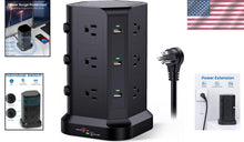 Load image into Gallery viewer, Smart Power Strip Tower: 12 Outlets &amp; 6 USBs with Individual Switches, Fireproof