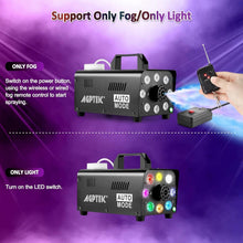 Load image into Gallery viewer, Odorless 500W Fog Machine with LED Lights &amp; Wireless Control - Perfect for Stage