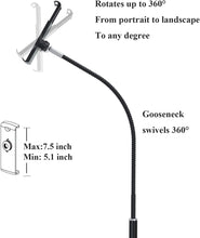 Load image into Gallery viewer, Premium Black Gooseneck Tablet Stand for 3.5" - 10.6" Devices - Ergonomic Design