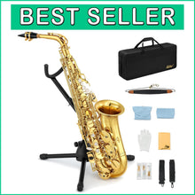 Load image into Gallery viewer, Professional Quality E Flat Alto Saxophone Beginner Set with Carrying Case