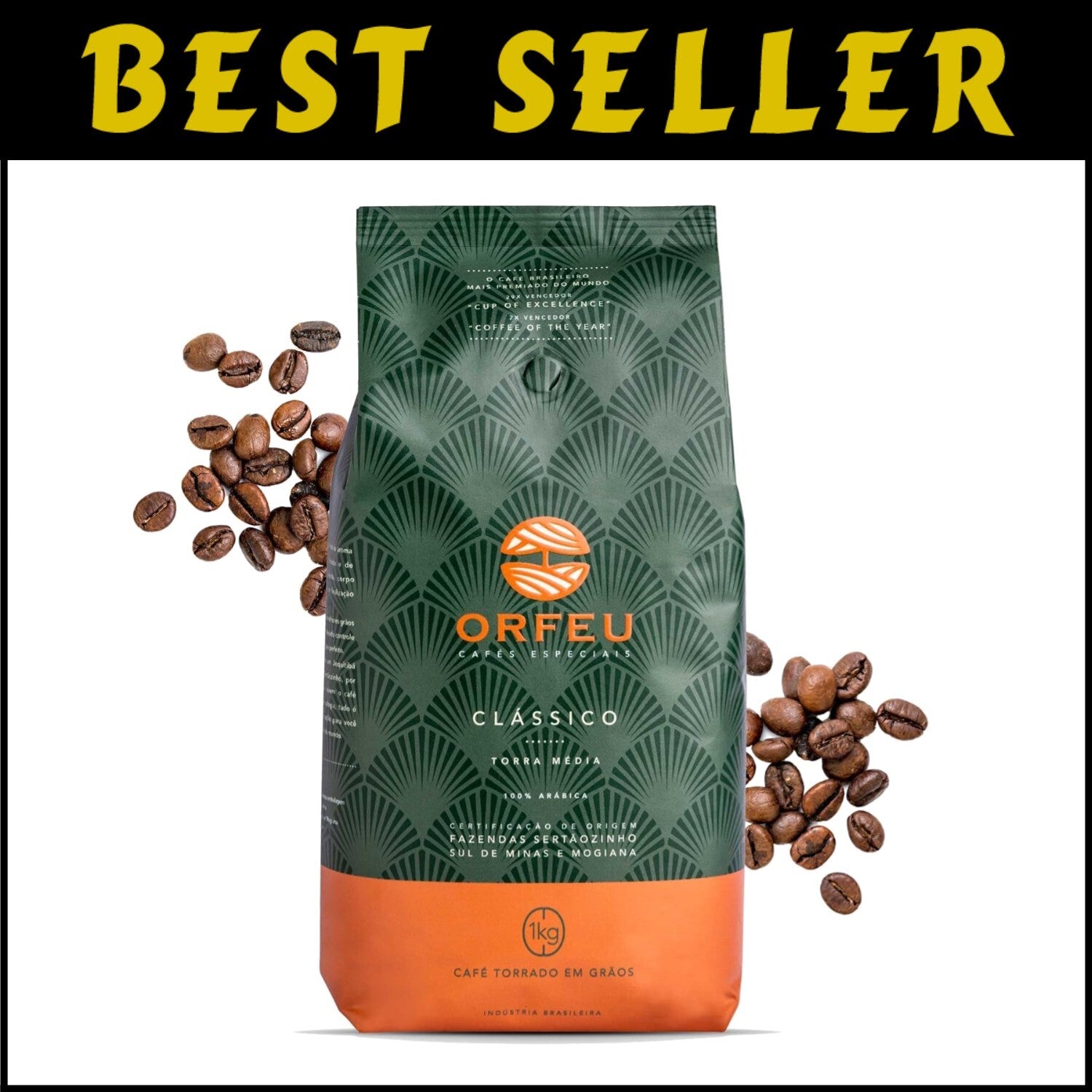 Medium Roast Coffee Beans - 84+ Score Special Brazilian Blend for Connoisseurs