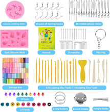 Load image into Gallery viewer, Engaging Polymer Clay Set for Ages 3+ - 72 Colors &amp; Modeling Tools Included
