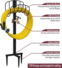 Load image into Gallery viewer, Portable Garden Hose Holder with Heavy-Duty Brass Faucet - Lightweight Design