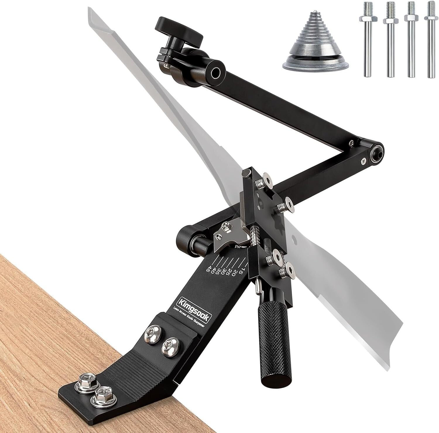 Versatile Lawn Mower Blade Sharpener with Balancer - Elevate Your Mowing Game