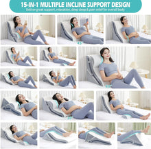 Load image into Gallery viewer, Multifunctional Bed Wedge Pillow Set - 3 Heights for Back Pain &amp; Acid Reflux