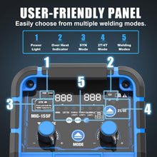 Load image into Gallery viewer, Professional-Quality Aluminum MIG Welder 155Amp - Portable and Versatile Design