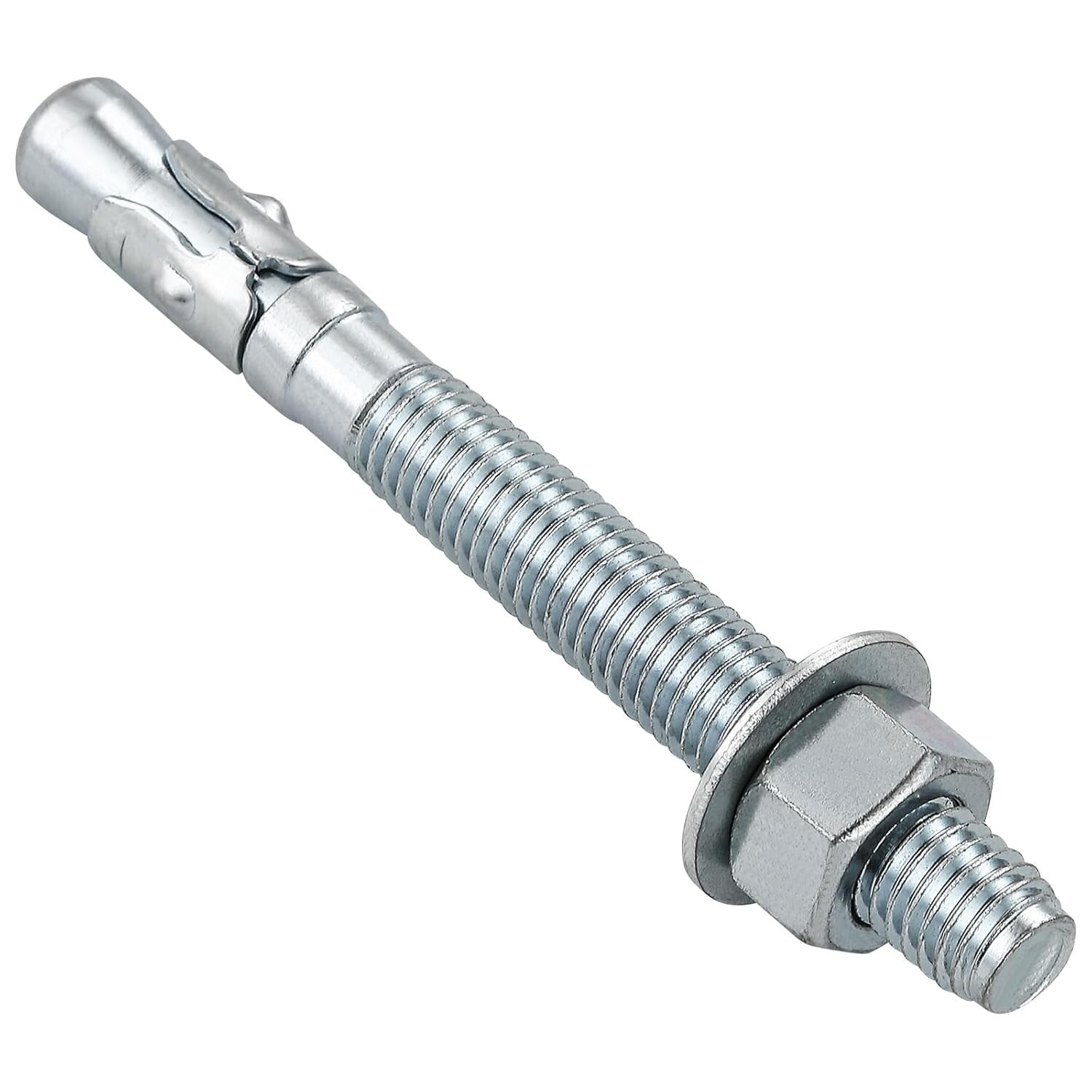 Durable 1/2x4-1/2" Zinc Wedge Anchors - 50 Pack Fasteners for Harsh Environments