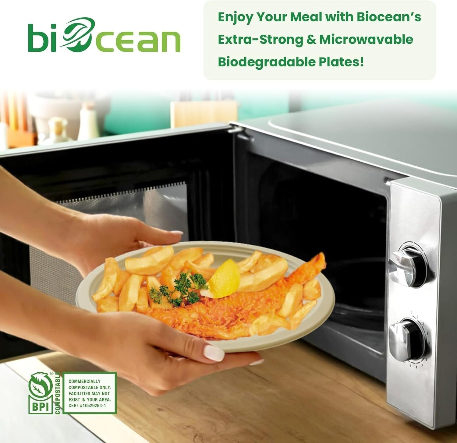 Durable 12.5-Inch Compostable Plates - 125-Count Bagasse for Celebrations