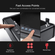 Load image into Gallery viewer, Biometric Fingerprint Gun Safe with Quick Access and Keypad - Secure Storage