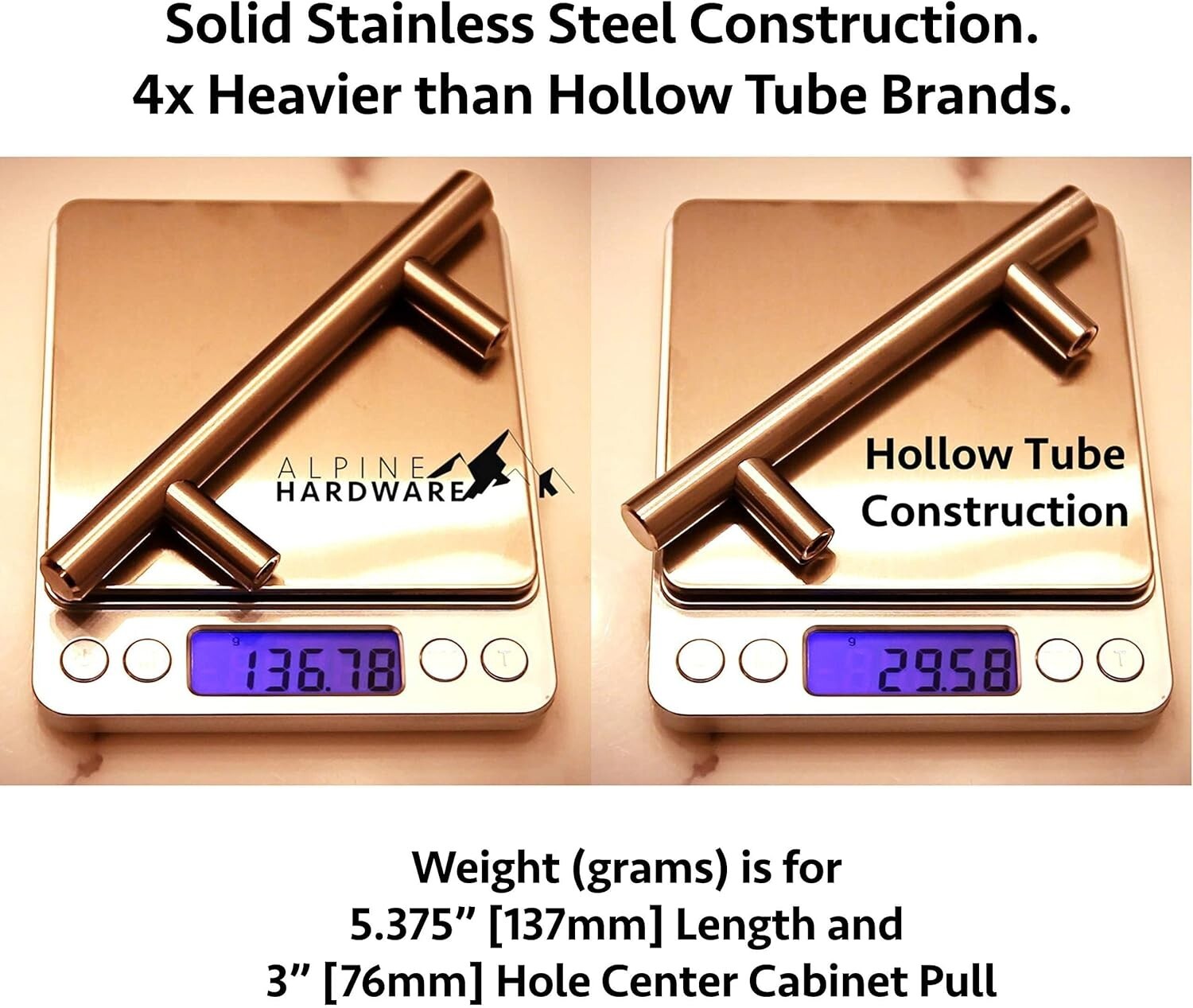 25 Pack Premium Stainless Steel Bar Pull Handles – 3In Center, Oil Rubbed Bronze