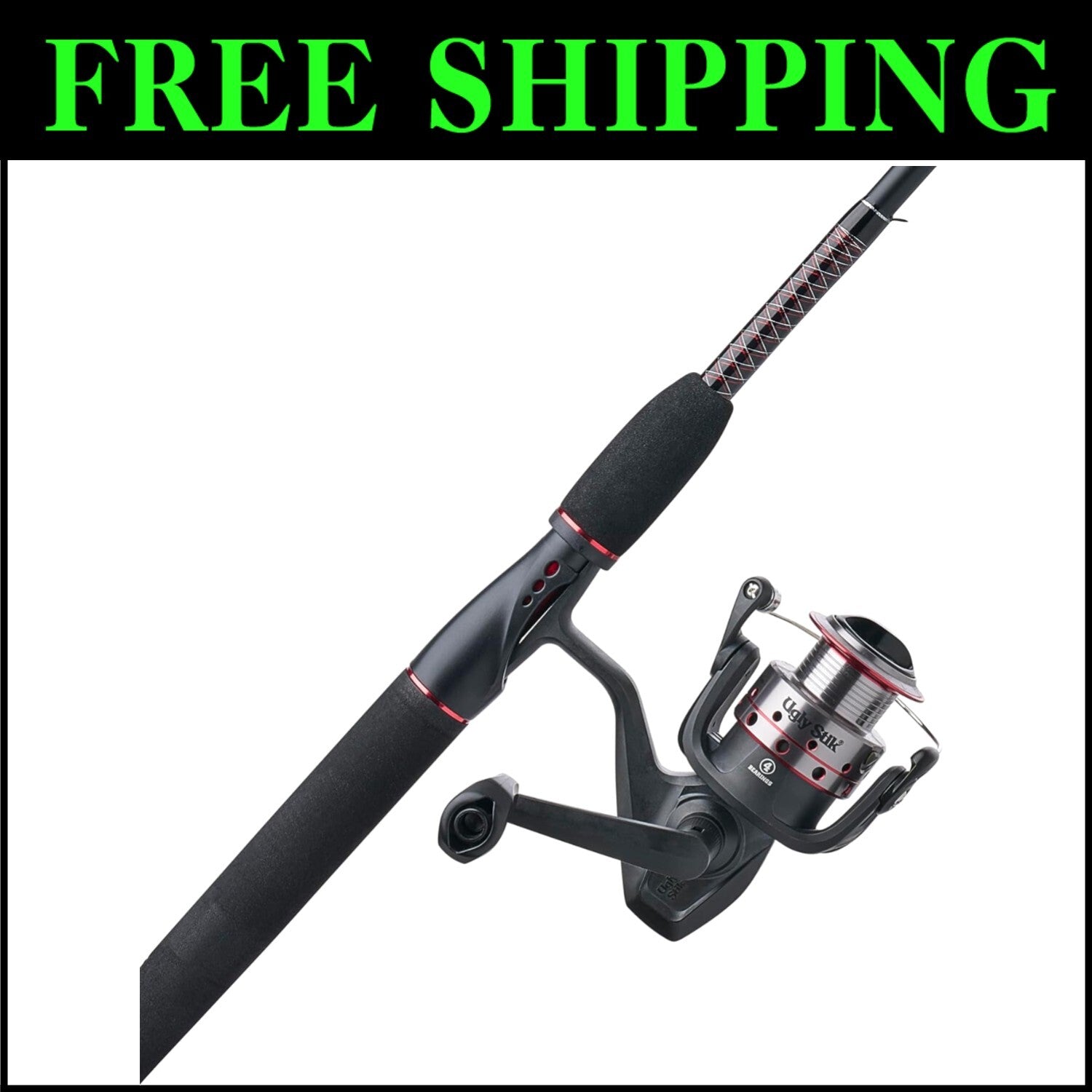GX2 Fishing Rod & Reel Combo 6.5 Feet - Instant Anti-Reverse & Comfortable Grip