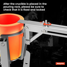 Load image into Gallery viewer, Professional Crucible Pouring Rack and Graphite Crucible for Safe Metal Casting