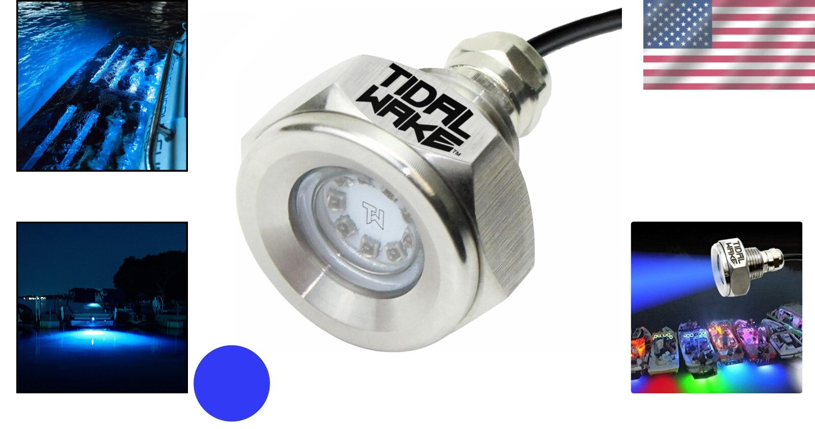 Ultra Bright 1800 Lumen LED Boat Drain Plug Light - Quick Connect & Waterproof