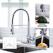 Load image into Gallery viewer, Modern Kitchen Faucet with High Arc Spout &amp; Pull Down Sprayer for Utility Sinks
