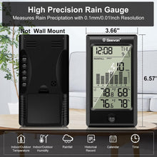 Load image into Gallery viewer, Smart Self-Emptying Rain Gauge with Blue Backlit Display &amp; Indoor Monitoring