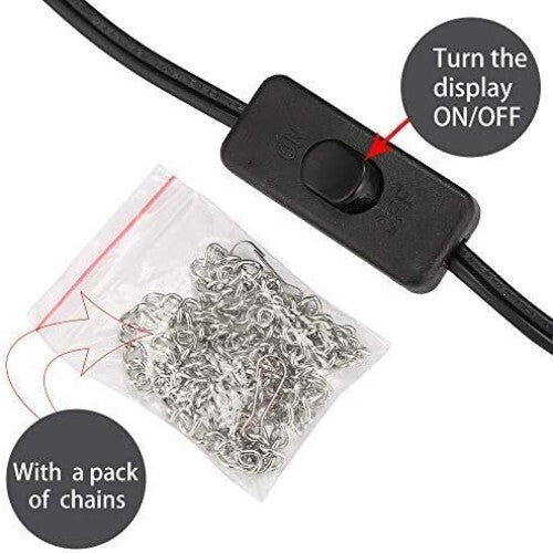 Animated LED American Flag Sign - 19x19 Inch Wall Decor for Patriotic Displays