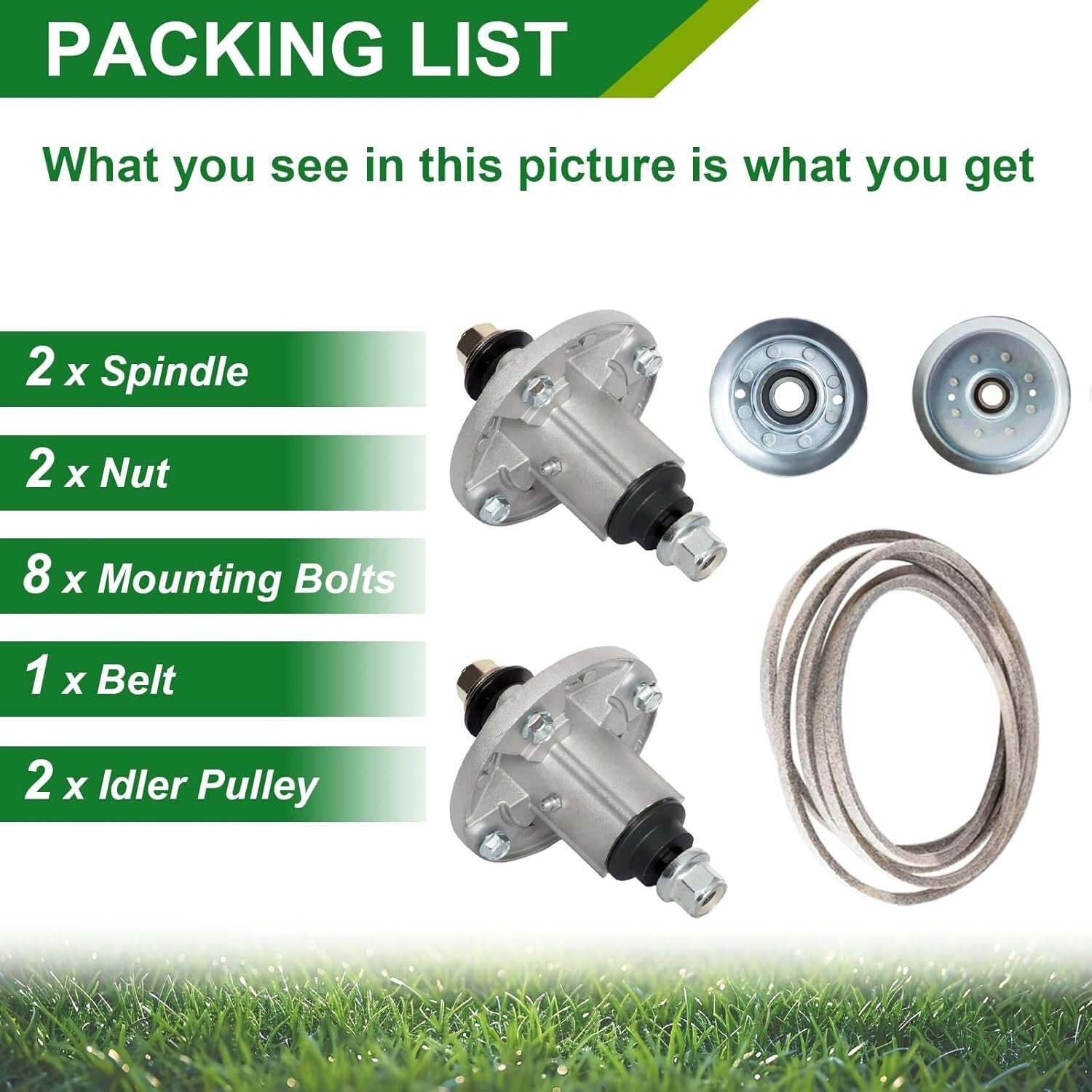 Premium John Deere Deck Rebuild Kit: Spindle & Idler for E140/E150 Series