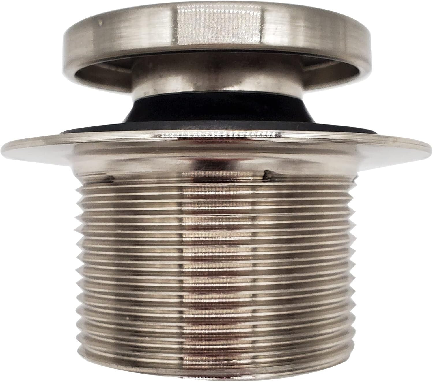 Satin Nickel 14" x 1-1/2" Tub Waste Assembly with Tip-Toe Drain Plug - 1-Pack