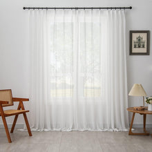 Load image into Gallery viewer, Luxurious 90-Inch Sheer Pinch Pleated Curtains - Ideal for Living Room &amp; Bedroom